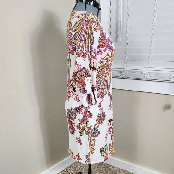 Pinkblush Maternity Dress Ivory Paisley NWT Size Medium - Picture 5 of 16
